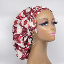Load image into Gallery viewer, Satin Lined Scrub Cap – Adjustable Medical Ponytail Hair Cover for Long Hair