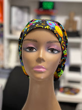 Load image into Gallery viewer, Niceroy Adjustable Happy Birthday surgical SCRUB HAT Europe Euro style nursing cap with satin lining Birthday scrub  for photo shoot