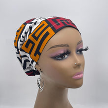 Load image into Gallery viewer, Niceroy surgical SCRUB HAT CAP,  melanin brown tribal Europe Euro style nursing caps, healthcare hats protective hair covers