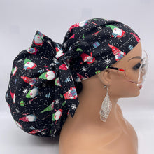 Load image into Gallery viewer, Jumbo Ponytail Scrub Cap – Satin Lined Nursing Hat | Adjustable Hair Protection