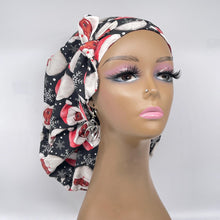 Load image into Gallery viewer, Ponytail Scrub Cap - Satin Lined Black Cotton Adjustable Scrub Hat for Hair Protection
