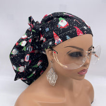Load image into Gallery viewer, Jumbo Ponytail Scrub Cap – Satin Lined Nursing Hat | Adjustable Hair Protection