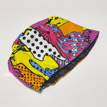 Load image into Gallery viewer, Niceroy SCRUB HAT CAP, pink yellow Multicolor Abstract Fabric Euro style nursing caps, healthcare hats protective hair covers, nurse gift