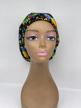 Load image into Gallery viewer, Niceroy Adjustable Happy Birthday surgical SCRUB HAT Europe Euro style nursing cap with satin lining Birthday scrub  for photo shoot