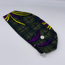 Load image into Gallery viewer, Unisex Europe No Satin SMALL surgical SCRUB HAT Cap with sweat band green purple yellow nursing caps, Ankara African cotton print hat