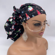 Load image into Gallery viewer, Jumbo Ponytail Scrub Cap – Satin Lined Nursing Hat | Adjustable Hair Protection