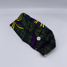 Load image into Gallery viewer, Unisex Europe No Satin SMALL surgical SCRUB HAT Cap with sweat band green purple yellow nursing caps, Ankara African cotton print hat