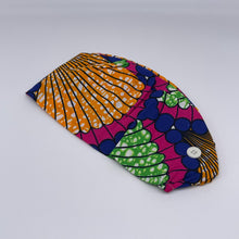 Load image into Gallery viewer, Unisex Europe No Satin SMALL surgical SCRUB HAT Cap with sweat pad, Green orange blue pink nursing caps, Ankara African cotton print hat