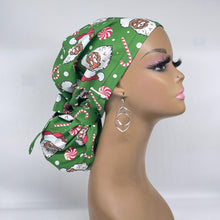 Load image into Gallery viewer, Ponytail Scrub Cap – Satin Lined Cap | Adjustable Black Hair Cover for Medical Use