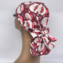 Load image into Gallery viewer, Satin Lined Scrub Cap – Adjustable Medical Ponytail Hair Cover for Long Hair