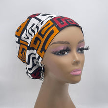 Load image into Gallery viewer, Niceroy surgical SCRUB HAT CAP,  melanin brown tribal Europe Euro style nursing caps, healthcare hats protective hair covers