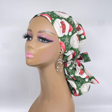 Load image into Gallery viewer, Ponytail Scrub Cap – Satin Lined Adjustable Hair Cover for Long Hair Protection