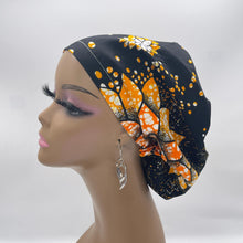 Load image into Gallery viewer, Niceroy surgical SCRUB HAT CAP, Black Yellow Orange Europe Euro style nursing caps, healthcare hats protective hair covers, nurse gift.