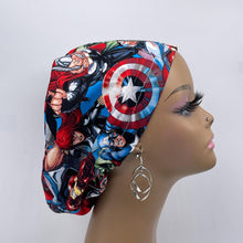 Load image into Gallery viewer, Niceroy Satin Lined Surgical SCRUB CAP marvel avengers Europe style nursing caps African print fabric and