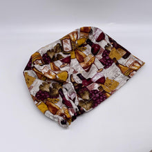 Load image into Gallery viewer, Niceroy Satin Lined Surgical SCRUB CAP wine glass and bottles Europe style nursing caps and