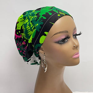 Niceroy Satin Lined Surgical SCRUB CAP green pink black white Europe style nursing caps cotton fabric and .