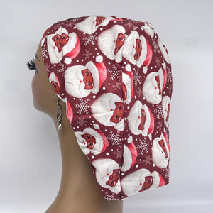 Satin Lined Scrub Cap – Adjustable Medical Ponytail Hair Cover for Long Hair