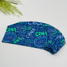 Load image into Gallery viewer, Niceroy Satin LinedCRNA surgical SCRUB CAP,  Blue Europe style cotton print fabric Euro hat and .