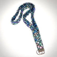 Load image into Gallery viewer, Handmade Scrunchie Lanyard and Keychain: cotton Silk and stretchy Fabrics.