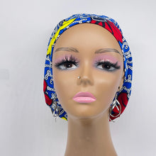 Load image into Gallery viewer, Surgical Scrub Cap - Adjustable African Print Cotton Nursing Hat