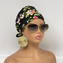 Load image into Gallery viewer, Niceroy satin lined  unisex pixie surgical SCRUB HAT CAP, nursing caps, tie back cap,  African print men scrub cap