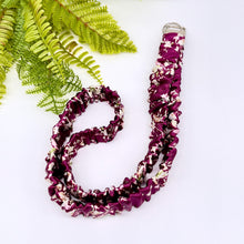 Load image into Gallery viewer, Handmade Satin Scrunchie Lanyard Keychain: Solid and Floral Silk Prints