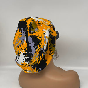 Niceroy Satin Lined surgical SCRUB HAT CAP,  Ankara Europe style nursing caps black green pink African print fabric and .