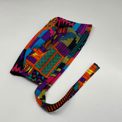Niceroy Reversible unisex pixie Men surgical SCRUB HAT CAP, nursing caps, tie back cap, satin lining option African print men scrub cap