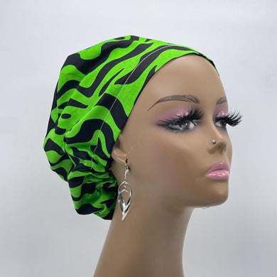 Niceroy Satin Lined Surgical SCRUB CAP green black Ankara Europe style nursing caps cotton African print fabric and .