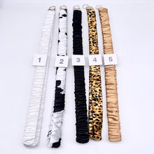 Load image into Gallery viewer, Handmade Satin Scrunchie Lanyard Keychain: Solid and animal Silk Prints
