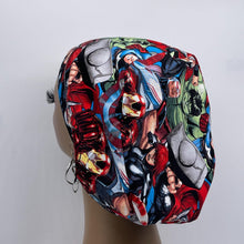 Load image into Gallery viewer, Niceroy Satin Lined Surgical SCRUB CAP marvel avengers Europe style nursing caps African print fabric and