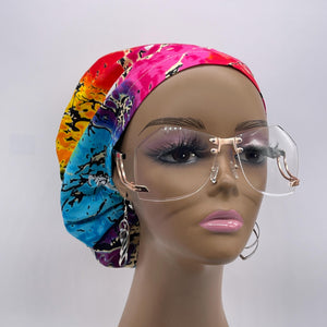 Niceroy SCRUB HAT CAP, Pink yellow  blue Europe Euro style nursing caps, healthcare hats protective hair covers, nurse gift.