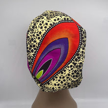 Load image into Gallery viewer, Niceroy Satin Lined Surgical SCRUB CAP orange black cream purple Ankara Europe style nursing caps African print fabric and .