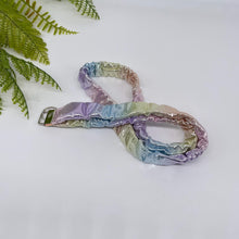 Load image into Gallery viewer, Scrunchie Lanyard Keychain – Handmade Metallic &amp; Iridescent Fabric Set
