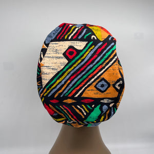 Niceroy Satin Lined Surgical SCRUB CAP Geometric Ankara Europe style nursing caps African print fabric and .