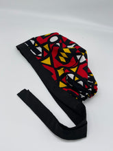 Load image into Gallery viewer, Niceroy satin lined MEN unisex surgical tie back SCRUB HAT Cap, nursing caps made with cotton fabric and  African print men scrub cap
