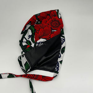 Niceroy Reversible unisex pixie surgical SCRUB HAT CAP, nursing caps, tie back cap, satin lining option African print men scrub cap