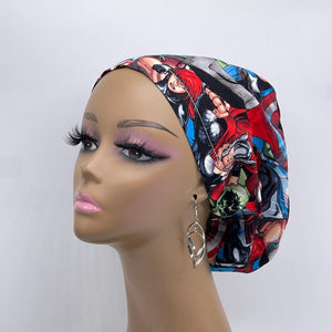 Niceroy Surgical SCRUB CAP marvel avengers Europe style nursing caps African print fabric and satin lining option