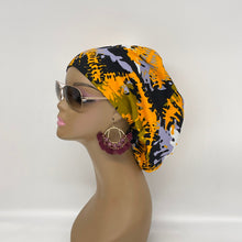 Load image into Gallery viewer, Niceroy Satin Lined surgical SCRUB HAT CAP,  Ankara Europe style nursing caps black green pink African print fabric and .