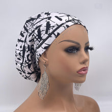 Load image into Gallery viewer, Niceroy SCRUB HAT CAP, black white Europe Euro style nursing caps, healthcare hats protective hair covers, nurse gift.