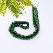 Load image into Gallery viewer, Handmade Satin Scrunchie Lanyard Keychain: Solid and Floral Silk Prints