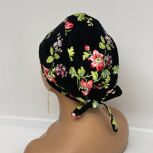Load image into Gallery viewer, Niceroy satin lined  unisex pixie surgical SCRUB HAT CAP, nursing caps, tie back cap,  African print men scrub cap