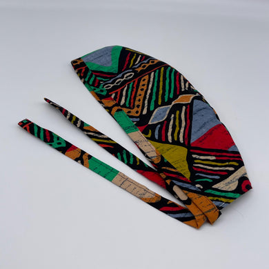 Multicolored unisex pixie Men surgical SCRUB HAT CAP, nursing caps, tie back cap, satin lining option African print men scrub cap