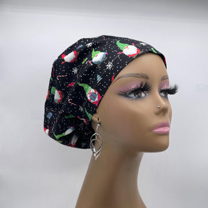 Niceroy Satin LinedChristmas Elf Surgical SCRUB CAP green red black Europe style nursing caps fabric and .