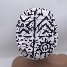 Load image into Gallery viewer, Niceroy SCRUB HAT CAP, black white Europe Euro style nursing caps, healthcare hats protective hair covers, nurse gift.