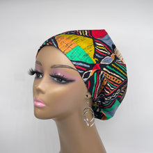 Load image into Gallery viewer, Niceroy Satin Lined Surgical SCRUB CAP Geometric Ankara Europe style nursing caps African print fabric and .