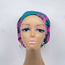 Load image into Gallery viewer, Ankara Surgical Scrub Cap – African Print Adjustable Cotton Nurse Hat