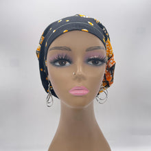 Load image into Gallery viewer, Niceroy surgical SCRUB HAT CAP, Black Yellow Orange Europe Euro style nursing caps, healthcare hats protective hair covers, nurse gift.