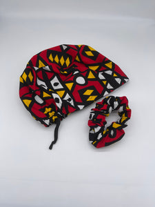 Niceroy Satin Lined surgical SCRUB HAT CAP,  Ankara Europe style nursing caps made with African fabric and  Angola Samakaka