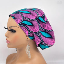 Load image into Gallery viewer, Ankara Surgical Scrub Cap – African Print Adjustable Cotton Nurse Hat